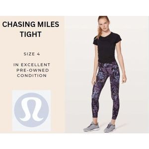 Lululemon Chasing Miles Tight *25" Size 4 EUC
